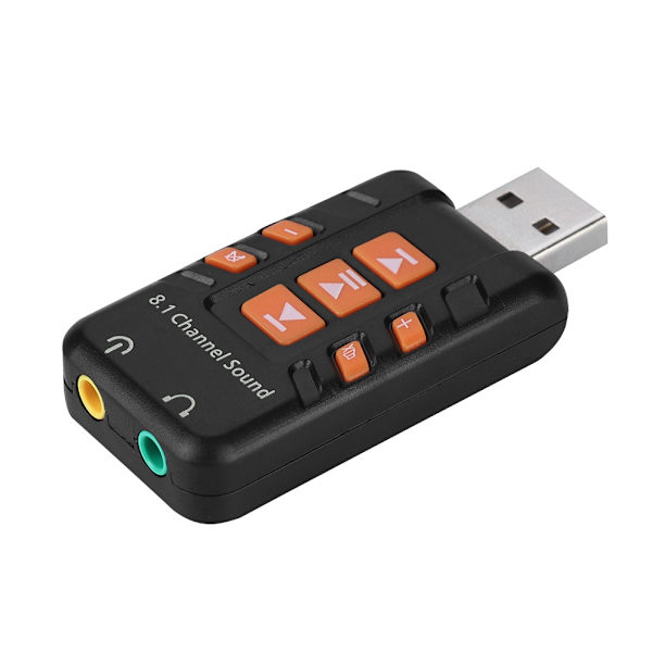 USB Ekstern stasjonsfri 8.1-kanals 3D lydkort adapter for WIN/MS stasjonær datamaskin PC