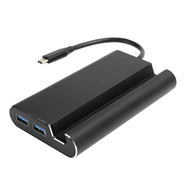 7-i-1 Dokkingstasjon USB TypeC Hub HD Multimedia Interface VGA RJ45 PD Hub Adapter
