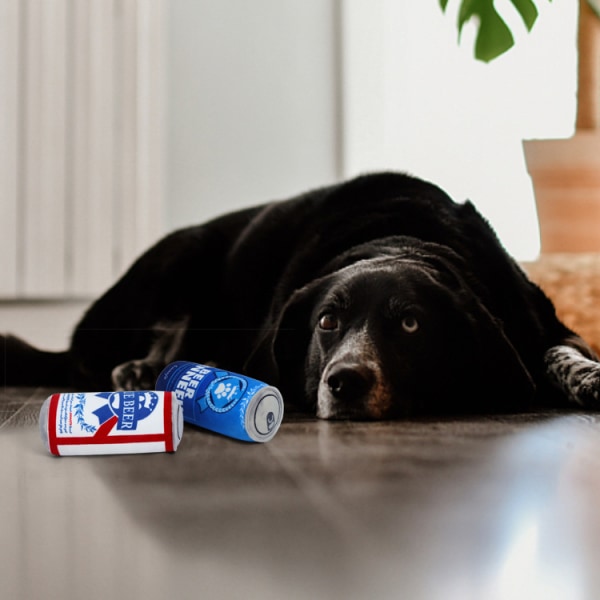 Pup Light och Pups Blue Ribbon - Roliga hundleksaker - Plyschiga pipande hundleksaker för medelstora, små och stora hundar - Söta hundpresenter till hundfödelsedag - Coola grejer