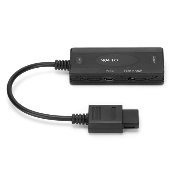 HighDefinition-muunnin Video Audio HighDefinition Multimedia Interface -sovittimeen Retro-pelikonsolille (musta)