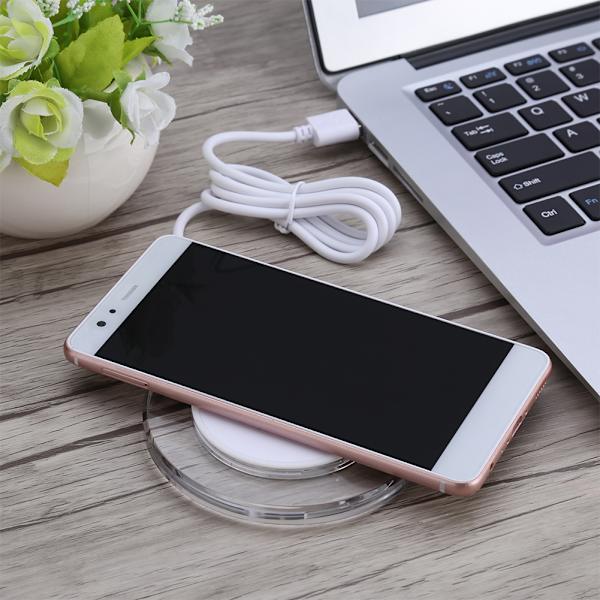 Universell Qi trådlös laddare snabbladdningsbas docka för Samsung Galaxy S6