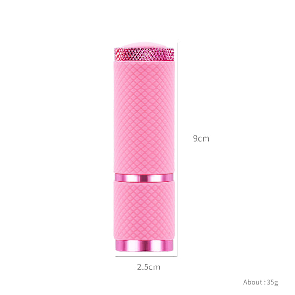 AVEKI 9 LED Liten Glow Nagellampa, Mini UV Nagel Torktumlare för Gel Naglar Polish, Bärbar Ficklampa för Nagelkonst Rosa