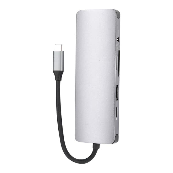 Adapter 9-i-1 Type-C til HDMI Multifunksjonell PD Ladestasjon RJ45