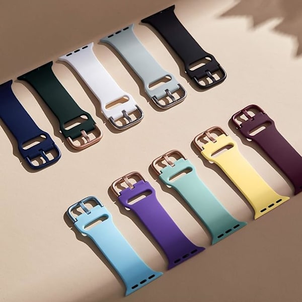 Apple Watch-rem, myk silikon sportsarmbånd, erstatningsrem, egnet for hele Iwatch-serien (Mango Yellow 42/44/45mm)