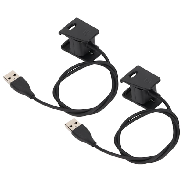 2 stk. Smartwatch-lader USB-ladekabel ladesnor ladeadapter for Fitbit Charge 2
