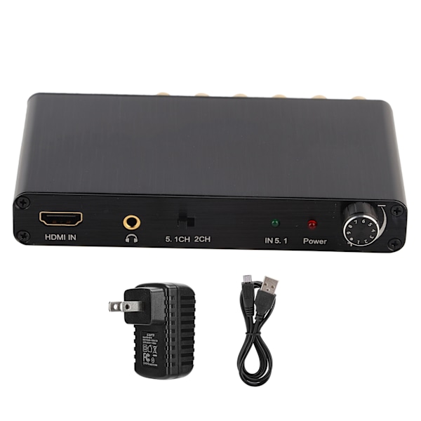 4K 3D HDMI 5.1 til analog utgang digital lyddekoder konverteradapter