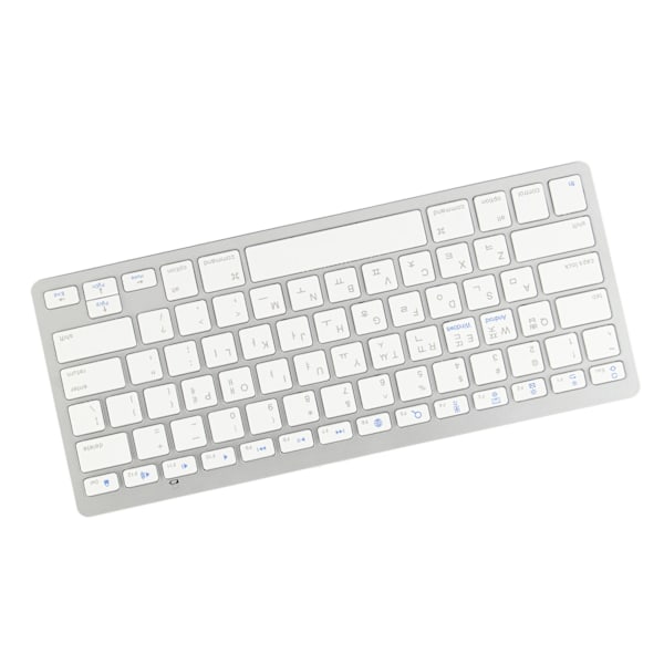 Trådløst tastatur Mini 78 taster Ultra tynt bærbart hvitt datamaskintastatur for Android for OS X for IOS for WindowsKorean