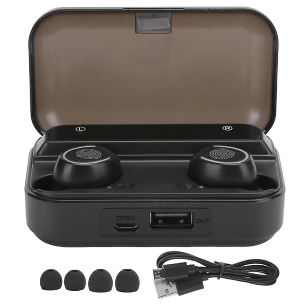 F9‑3 True Wireless Bluetooth 5.1 Earphone In‑Ear Touch Control Headset med UV-lommelygte3-digitalt display