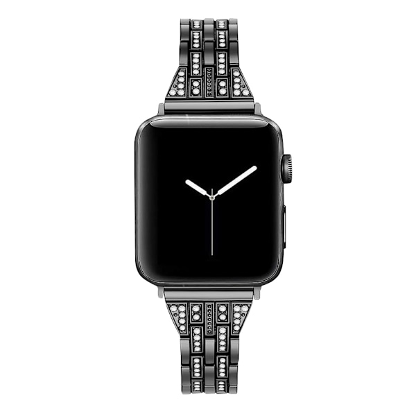Rustfritt stål midjeur klokke utskiftbar stroppband passer for Iwatch Series 42mm (svart)