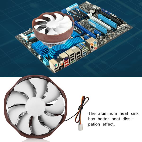 PCCOOLER E121 Great White Shark 3 CPU-køler med termisk pasta aluminium køleplade