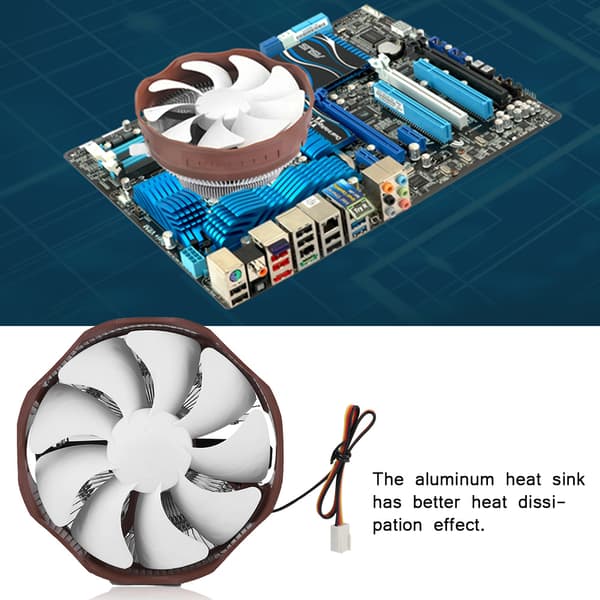 PCCOOLER E121 Great White Shark 3 CPU-radiator med termisk pasta aluminium kjøleribbe
