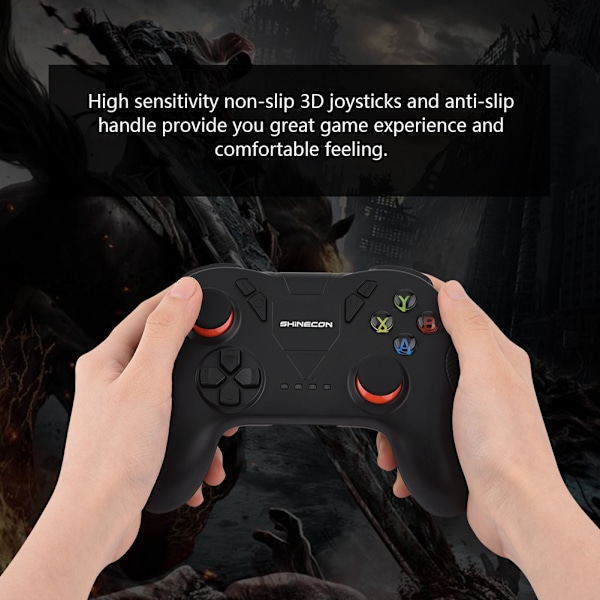 SHINECON Bluetooth-peliohjain Langaton peliohjain Joystick iOS- ja Android-puhelimille ja PC:lle