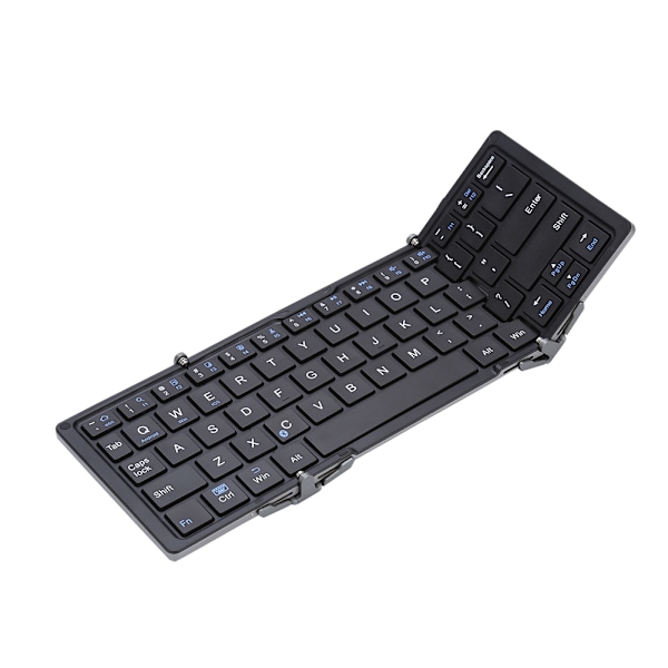 Foldbar Bluetooth Trådløst Tastatur Genopladelige Tastaturer Til IOS Android Windows Sort
