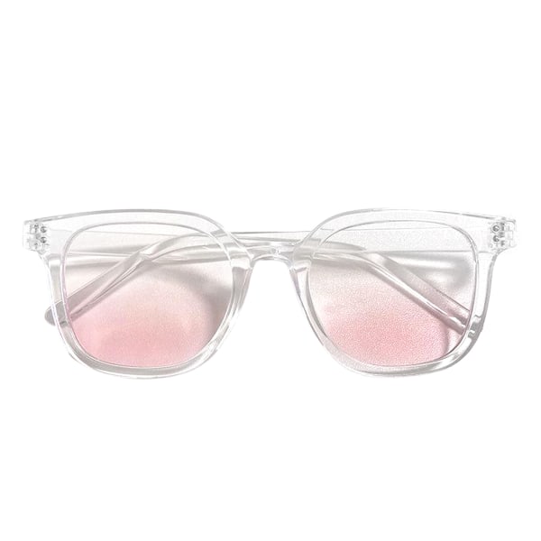 Blusher Solglasögon Fashionabla Stil Vintage Unisex Solglasögon för Kvinnor Män Dating Transparent Ram
