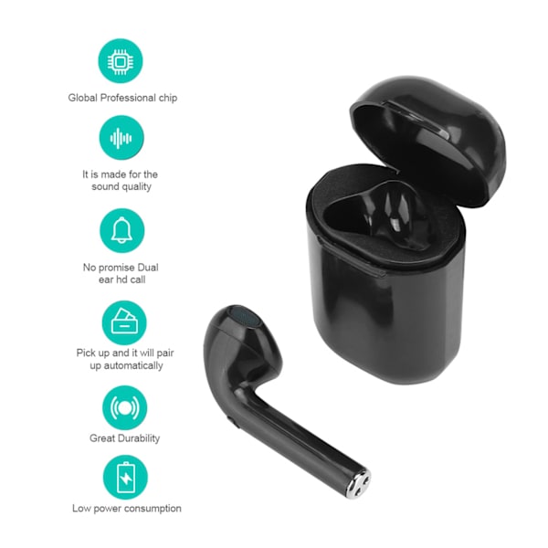 Y-19 Kannettava Yksipuolinen In-Ear Langaton 5.0 Bluetooth-kuuloke Musiikin Kuunteluun (musta)
