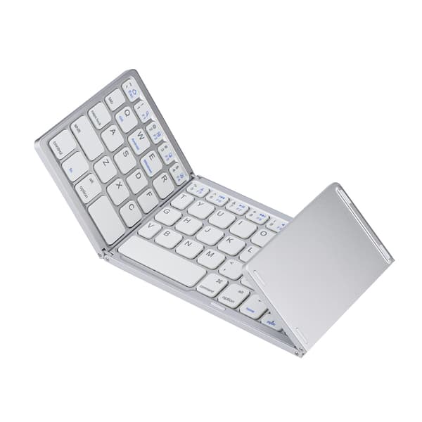Tri-folding Bluetooth trådlöst tangentbord Mini bärbar pekplatta för IOS/Android/Windows Guld