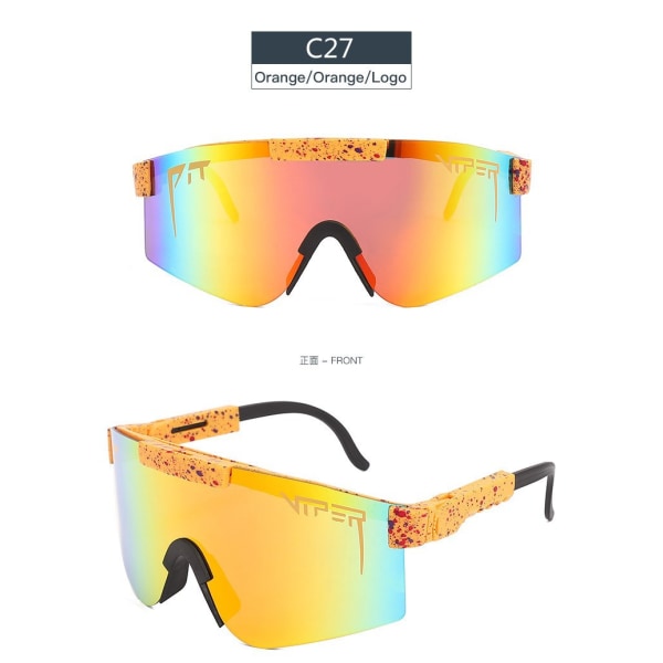 Cykel solbriller galvaniseret sport populære udendørs briller TR90 stor ramme C 27