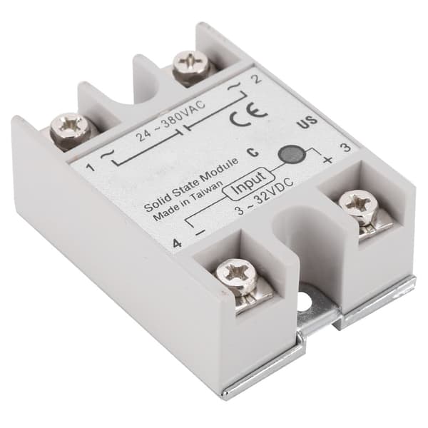 3D-skrivertilbehør Solid State Relay Enkeltfase 24V/40A SSR DC-kontroll AC-modul