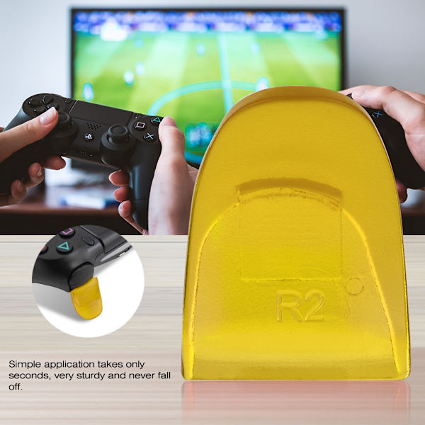 Spelkontroll ersättningsförlängning 2 vänster + 2 höger manövrerade knappnyckelsats för PS4 gul
