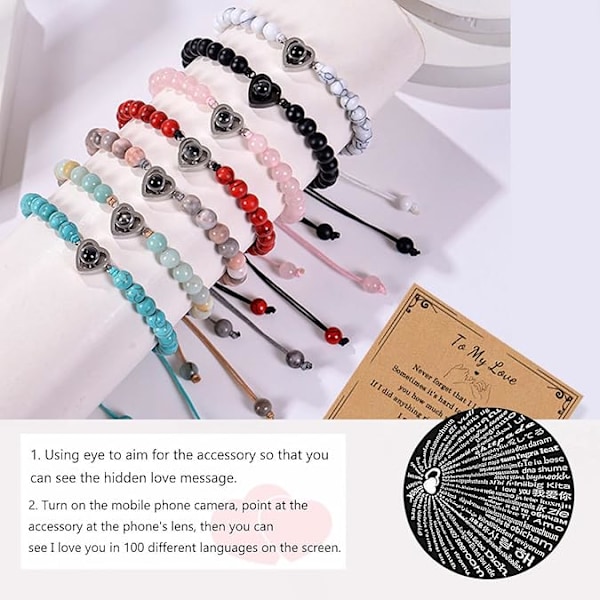 Parbraceletter för Par Matchande Armband för Par Pärl Armband Alla Hjärtans Dag Armband Alla Hjärtans Dag Present Parpresenter till Honom och Henne