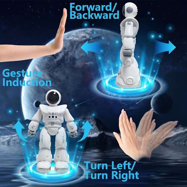 Fjernbetjent robotlegetøj til børn, astronaut RC robotlegetøj, gestussensorisk robot, infrarød controllerrobot, dansende syngerobot, bedste gaver
