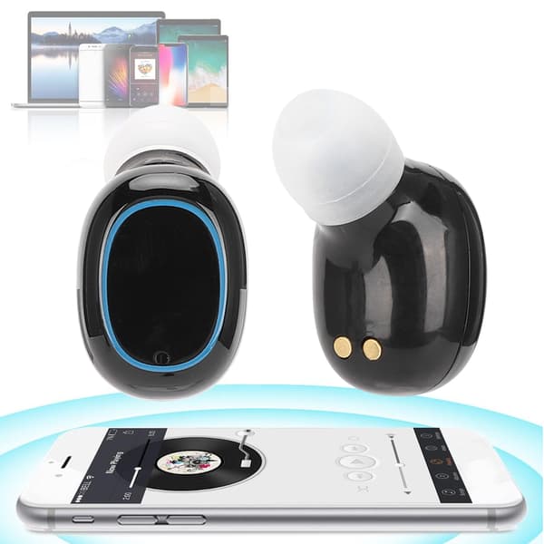 Leisure Office Trådløst Bluetooth Headset 5.0 Touching Control Binaural Earphone A2S TWS(2600 mAh sort )