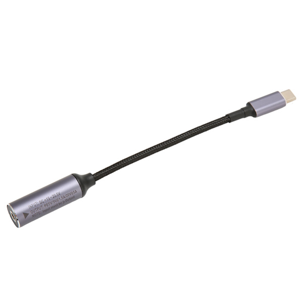 DC4.0mmx1.35mm naar Type C mannelijke voedingskabel Ondersteuning tot 100W Power PD oplaadkabel