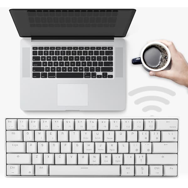RK61 kablet / trådløs Bluetooth mekanisk tastatur computerdele til tablet / telefon