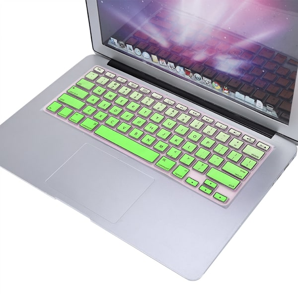 Vattentät och dammtät tangentbordsöverdrag för bärbar dator med låskant för MacBook Air/Retina/Pro - Grön