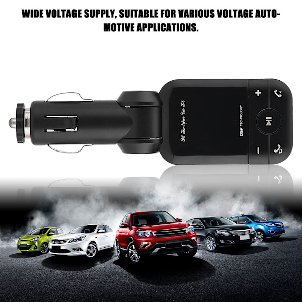 FM Bil Bluetooth Sender LED Trådløs Dobbelt USB MP3 Biloplader Sender