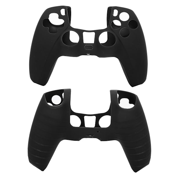 2 st Silikonskydd för PS5 Gamepad Dammtät Spelkontroll Skin Skyddande Skydd Svart