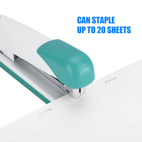 Ny metallisk standard skrivbordsstapler för papper, 24/6 häftapparat (grön)