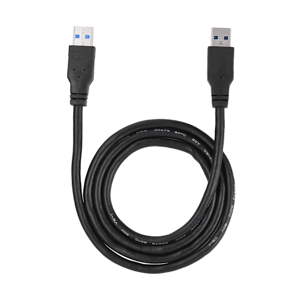 USB 3.0 A-hane till A-hane PVC-datakabel - Supersnabb hastighet - Svart (1 m)
