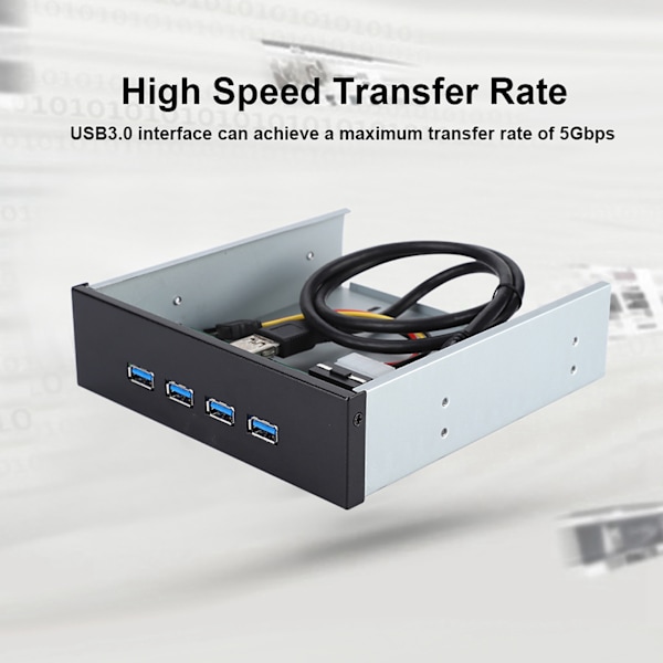 5,25 tommers 19PIN til USB3.0 CD-driver 4-porters HUB frontpanel CD-ROM utvidelsesmobilstativ