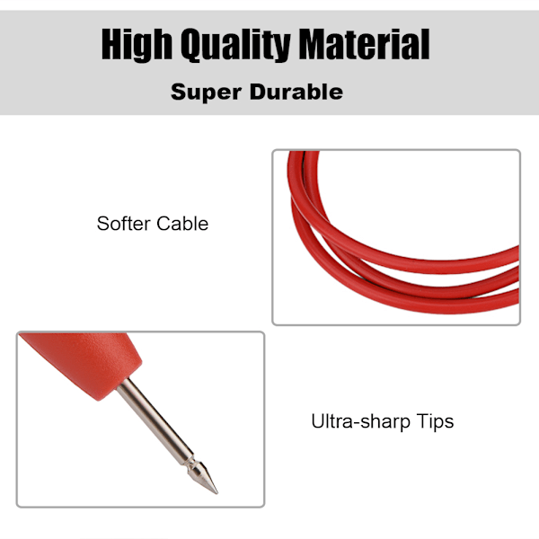 Universal Multimeter Probe CAT.II 1000V 10A Sikker Probesett med Deksel for Digital Multimeter
