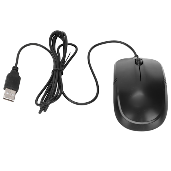 Ergonomisk tyst 1000DPI bärbar mus, halkfri, hållbar ABS, plug and play, trådbunden mus för stationär dator och bärbar dator