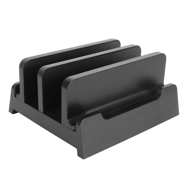 Vertikal bærbar computer stand holder justerbar bredde dobbelt slots bærbar computer holder med pladsbesparende til Dell til Lenovo op til 17,3 tommer