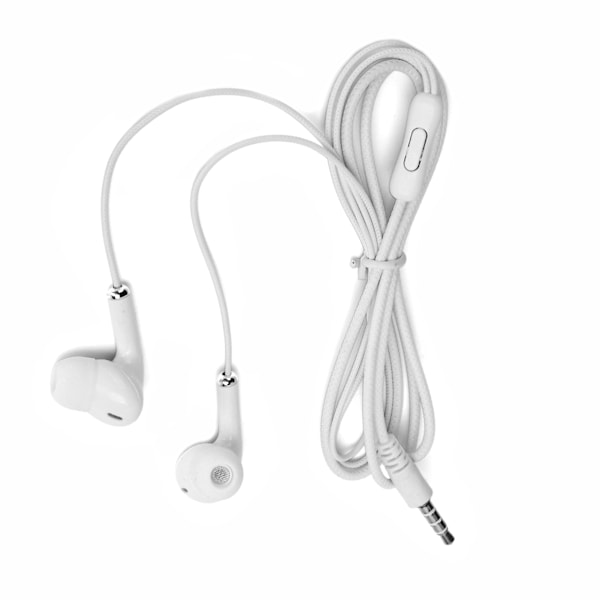 Kablet sportsøretelefon 3,5 mm Universal HiFi Music Bass Earbud Hodetelefon med mikrofon Hvit