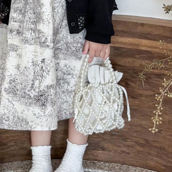 Liten flicka handväska koreansk stil söt snygg utsökt lätt att bära axelväska för barn design fri storlek Horizontal