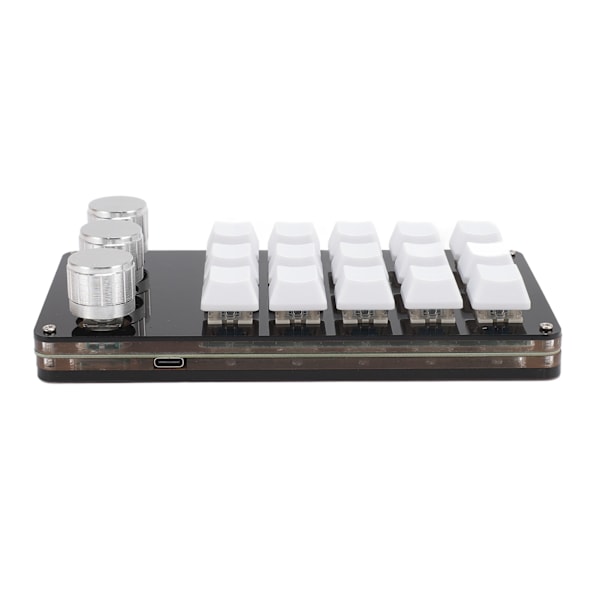 Mini brugerdefineret tastatur 15 taster 3 knapper programmerbar blå switch hot swappable programmering makro tastatur til computer spil