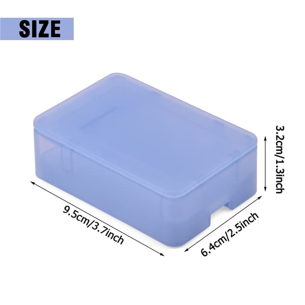 Blå ABS-plastkapsling Beskyttende deksel for Raspberry Pi 3/2/B+