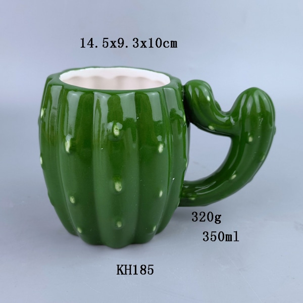 Kaktusmugg, Tekopp, Kaktus kaffekopp, Keramisk mugg, Kaffe- och tetillbehör, Söt suckulentmugg set om 1