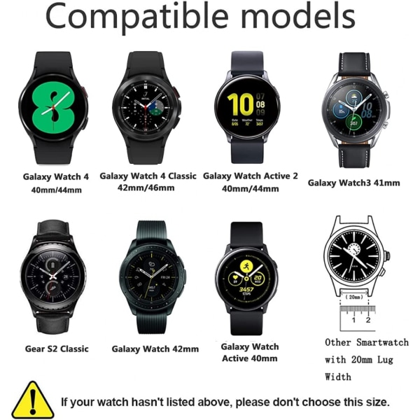 Scrunchie-rannekkeen vaihtohihna Galaxy Watch 42mm/Gear S2 Classic/Gear Sport -älykelloille, yhteensopiva Samsung Galaxy Watch Active/Active