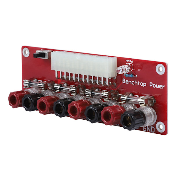 24in ATX Power Board Indicator Bench Top Breakout Board Module Kit For Computer PC Red