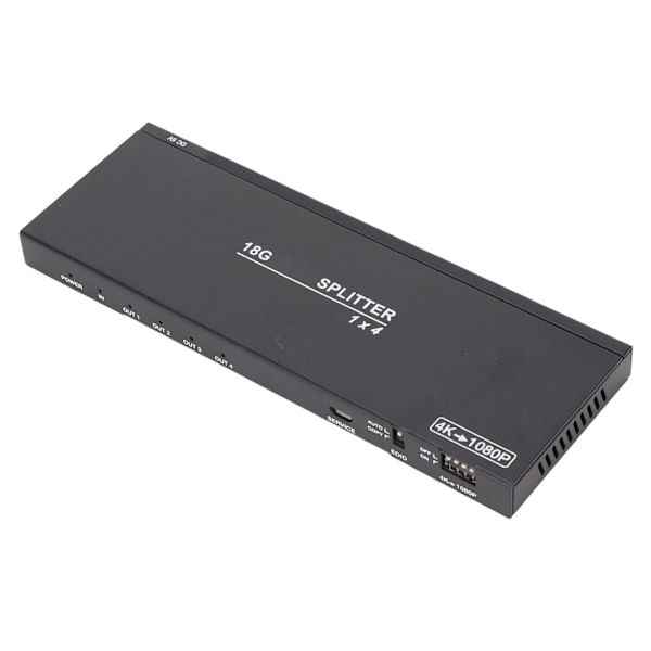 HD Multimedia Interface Splitter 1 in 4 Out 4K At 60Hz Ljudextraktor för projektor TV 100‑240V EU-kontakt