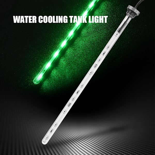 22cm DIY Computer Vandkøling Tank Lys Virus Reservoir LED Lampe Belysning(Grøn)