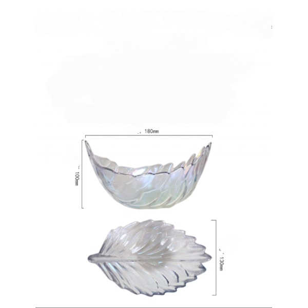 Bordplade Krystal Glas Frugtplader Skål til Dessertplade Kageplade Glas Farverig Slik Snack Skål, Kunst Glas Skål Design