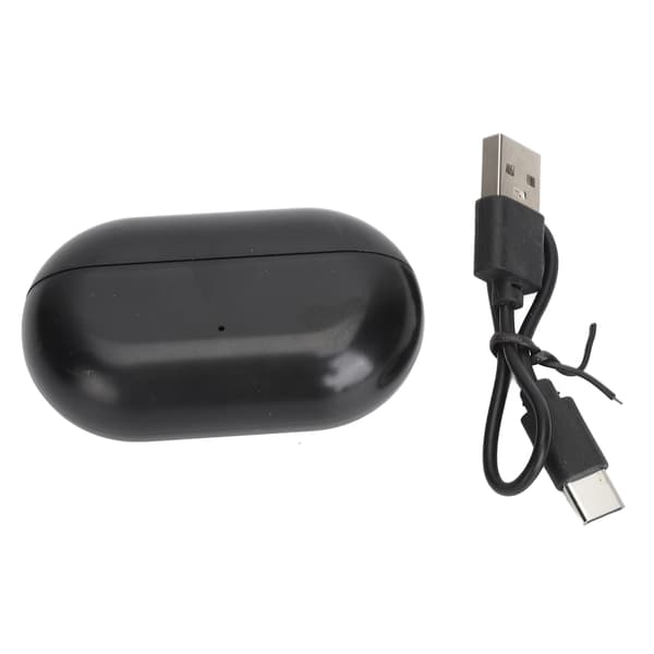 Clip On Bluetooth-øretelefoner med støjreduktion Stereo-øretelefoner med knogleledning til IOS til Android Sort