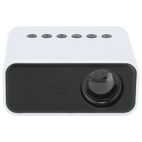 Bærbar Mini Projektor Hjemmekino Mobiltelefon Projektor for Skjermprojeksjon 100‑240V Hvit EU-plugg