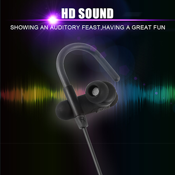 Trådlösa Bluetooth Stereo Hörlurar Öronkrok Sport Hörlurar HD Smart Touch Headset för Iphone